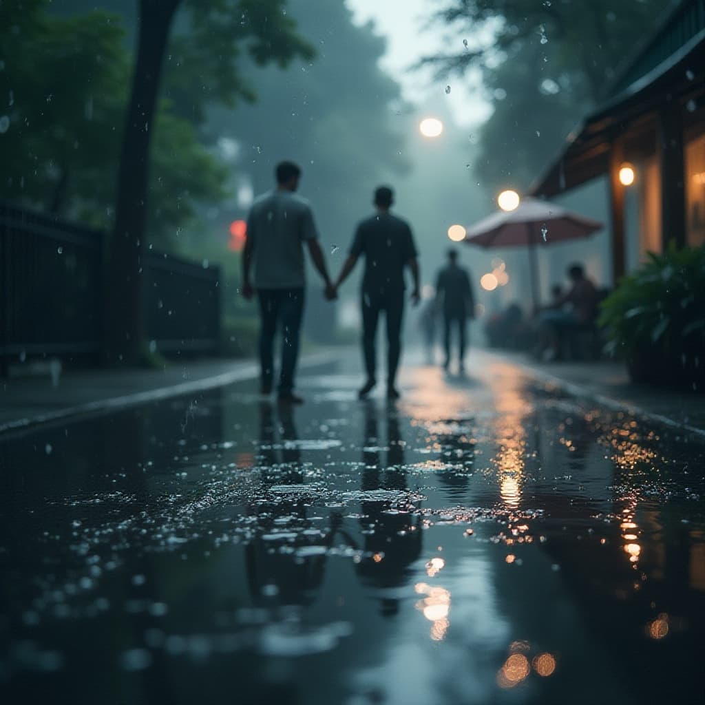 Voorbeeld van Herfst Nat en Donker stijl